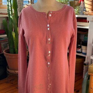 Vintage Noa Noa Dusty Rose Merino Long Sleeve Cardigan Sweater
